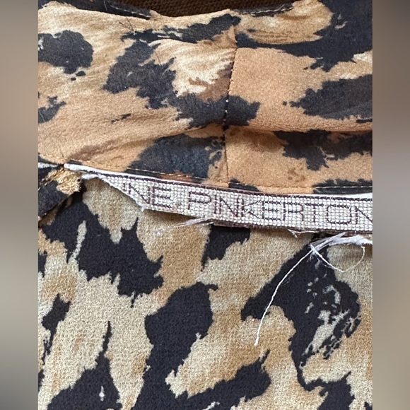 Vintage Anne Pinkerton Sheer Animal Print Leopard Blouse SZ S Good Condition - Picture 9 of 13